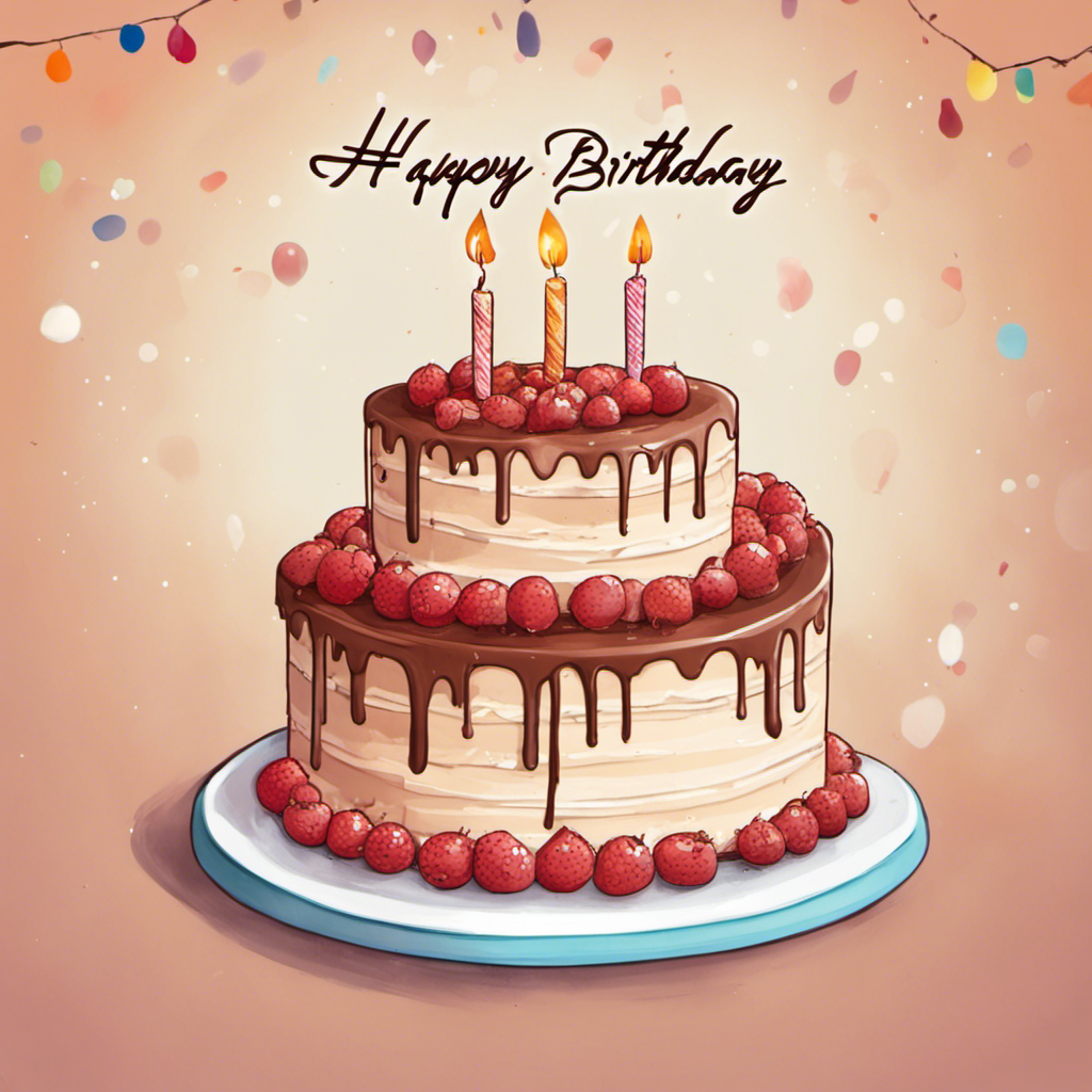 happy birthday and doodle cake, vector - Vector Stock Vector | Adobe Stock