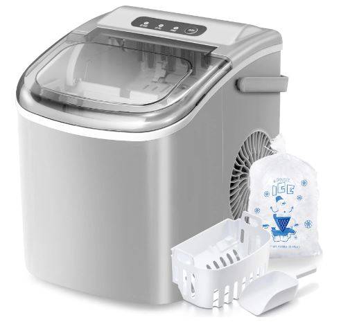 Igloo 26lb. Self-Cleaning Portable Ice Maker with Handle, White