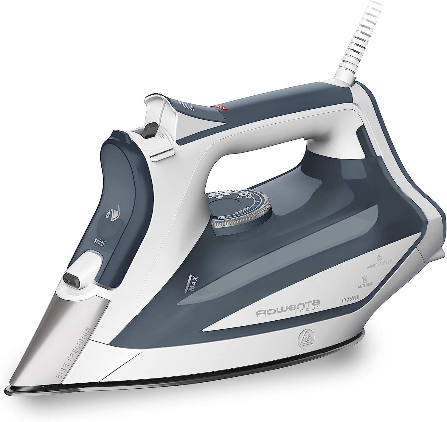 Rowenta DW2459 Access Steam Iron with Retractable Cord and Stainless Steel Soleplate Black