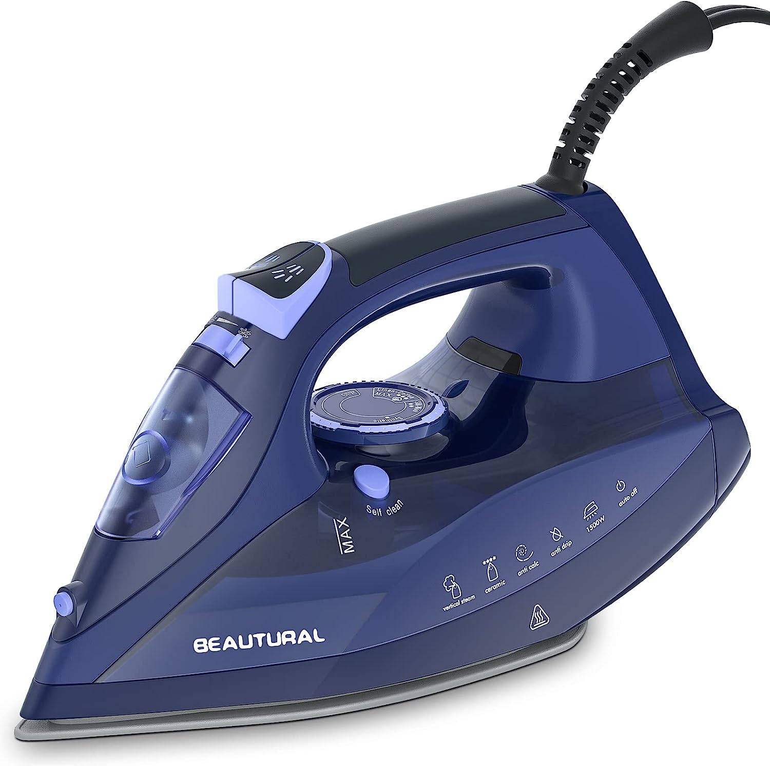 Utopia Home Steam Iron for Clothes With Non-Stick Soleplate - 1200W Clothes  Iron With Adjustable Thermostat Control, Overheat Safety Protection 