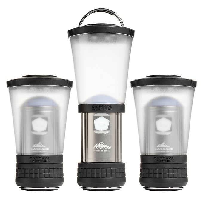 Cascade Mountain Tech Pop-up 2-in-1 Lantern & Flashlight, 3 pk