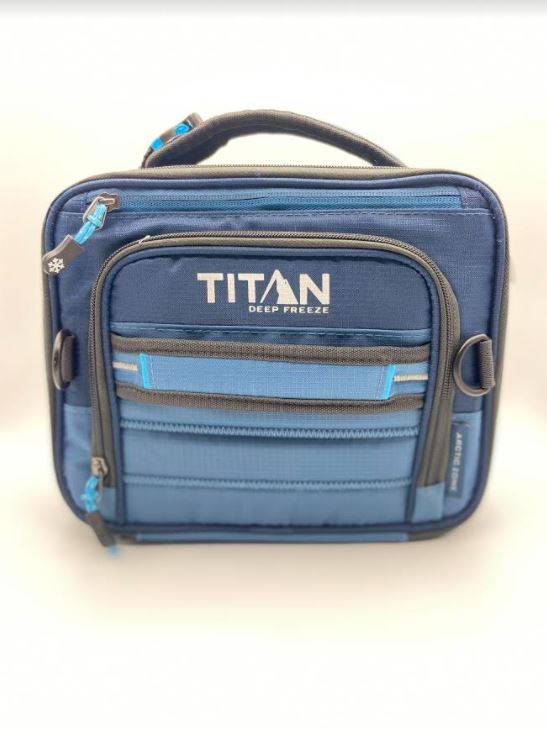 Titan Deep Freeze Expandable Lunch Box with 2 Ice Walls- Black