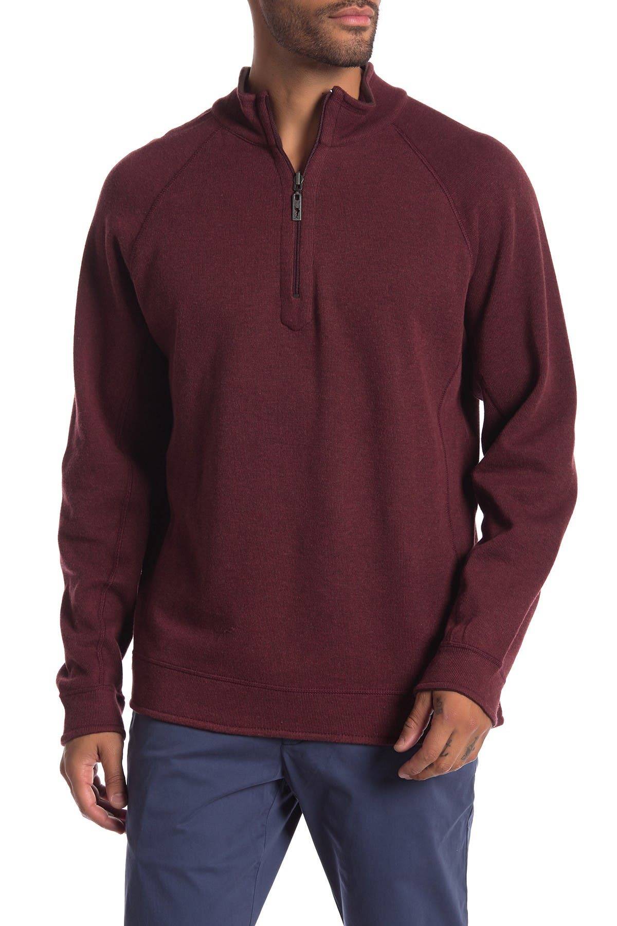 tommy bahama flipshot reversible half zip raglan pullover