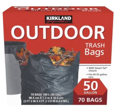 Kirkland Signature Outdoor Trash Bags, 70 x 50 gal - Invastor