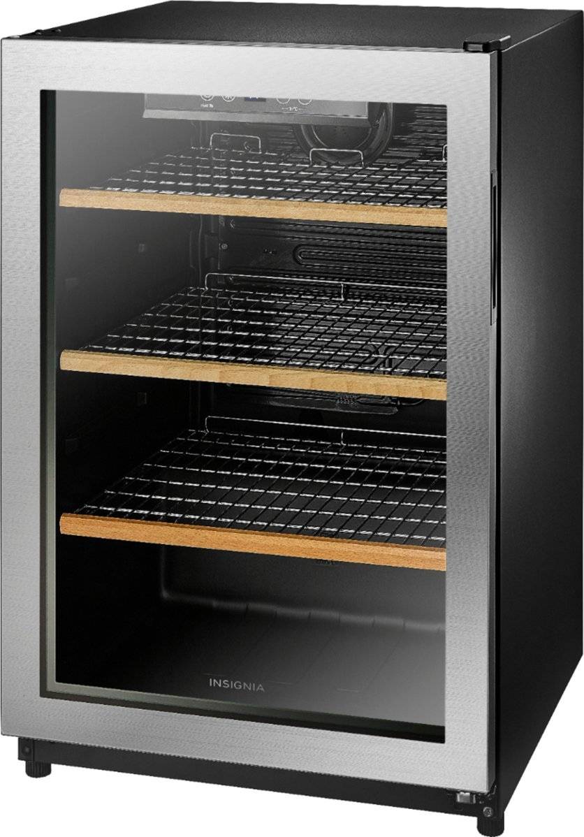 Insignia - 165-Can Built-in Beverage Cooler - Stainless Steel