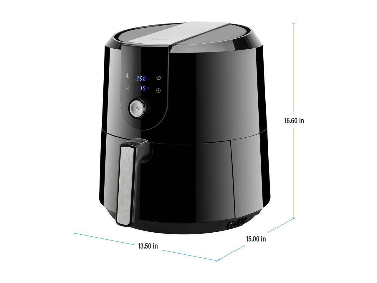 GoWISE 3.7-Quart Digital Air Fryer + 100 Recipes - Red - Invastor