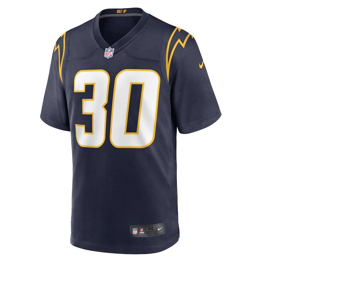 Men's Nike Justin Herbert Royal Los Angeles Chargers 2nd Alternate Game Jersey Size: Extra Large