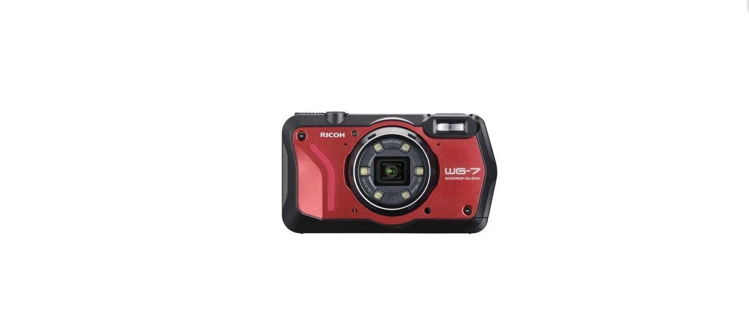 NEW) Ricoh WG-7 Waterproof Digital Camera (Red) - Invastor