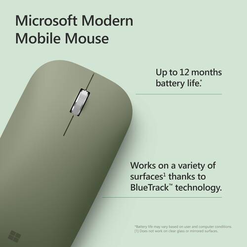 Souris mobile moderne Microsoft Bluetooth Menthe