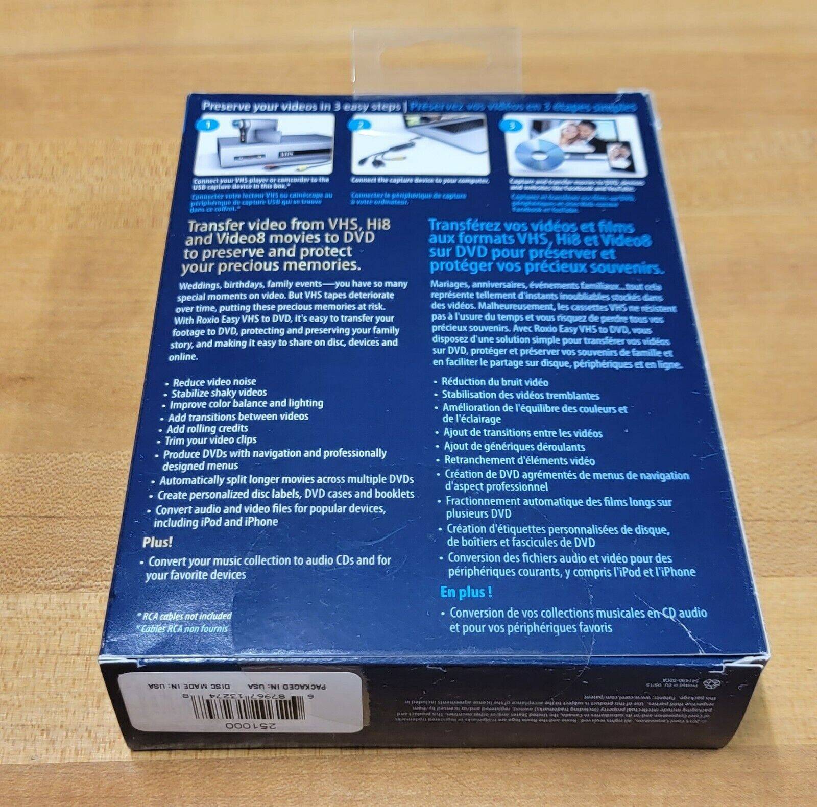 Convertisseur VHS en DVD  Easy VHS to DVD de Roxio