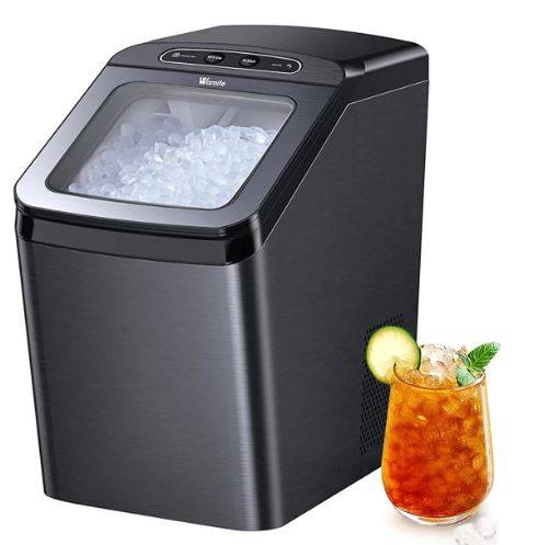  Counter top Ice Maker Machine, 26Lbs/24H Self-Cleaning Ice  Makers Countertop, 9 Cubes Ready in 6mins Portable Ice Cube Maker with Ice  Scoop Basket, Hook for Home Camping Party (Black) : Appliances