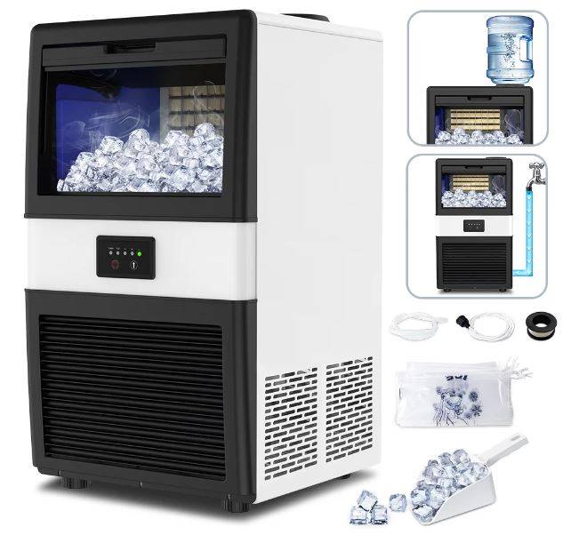 LifePlus Portable Countertop Ice Maker Machine 26 LBS 7 Minutes