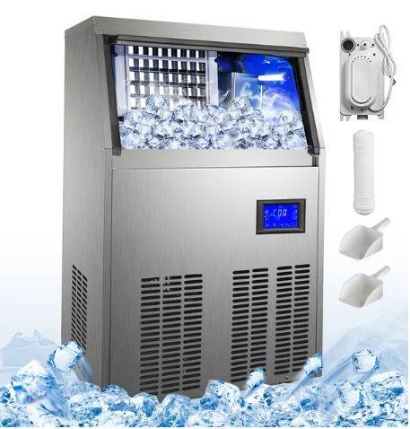 150lbs Electactic Commercial Ice Maker Machine for Restaurant Bars Home  Offices