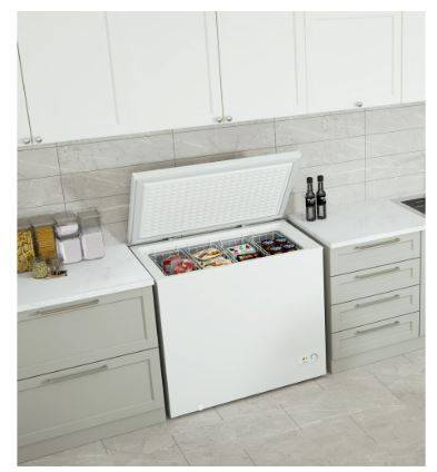  Northair 3.5 Cu Ft Chest Freezer - 2 Removable Baskets - Quiet  Compact Freezer - 7 Temperature Settings - Black : Appliances
