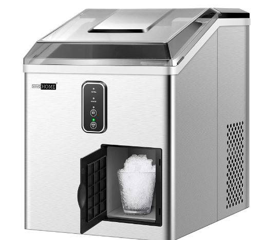 AICOOK Nugget Ice Maker for Countertop, Makes 26lb Nugget Ice per Day,  Sonic Ice Maker Machine, Crunchy Pellet Ice Maker with 5.3lb Ice Bin and  Scoop for Home Office, Self-Cleaning
