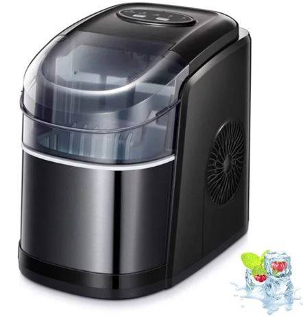 Antarctic-Star Nugget Ice Maker Countertop, Portable Ice Maker Machine with Self-Cleaning Function - Stainless Steel