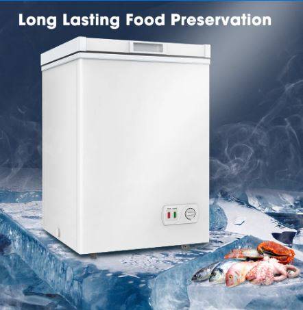 Chest Freezer Small Deep Freezers WANAI 3.5 Cubic Feet Mini Freezer White  Free-Standing Top Door Freezer Removable Storage Basket Compact 7  Temperature Control Energy Saving for Office Dorm or Apartment
