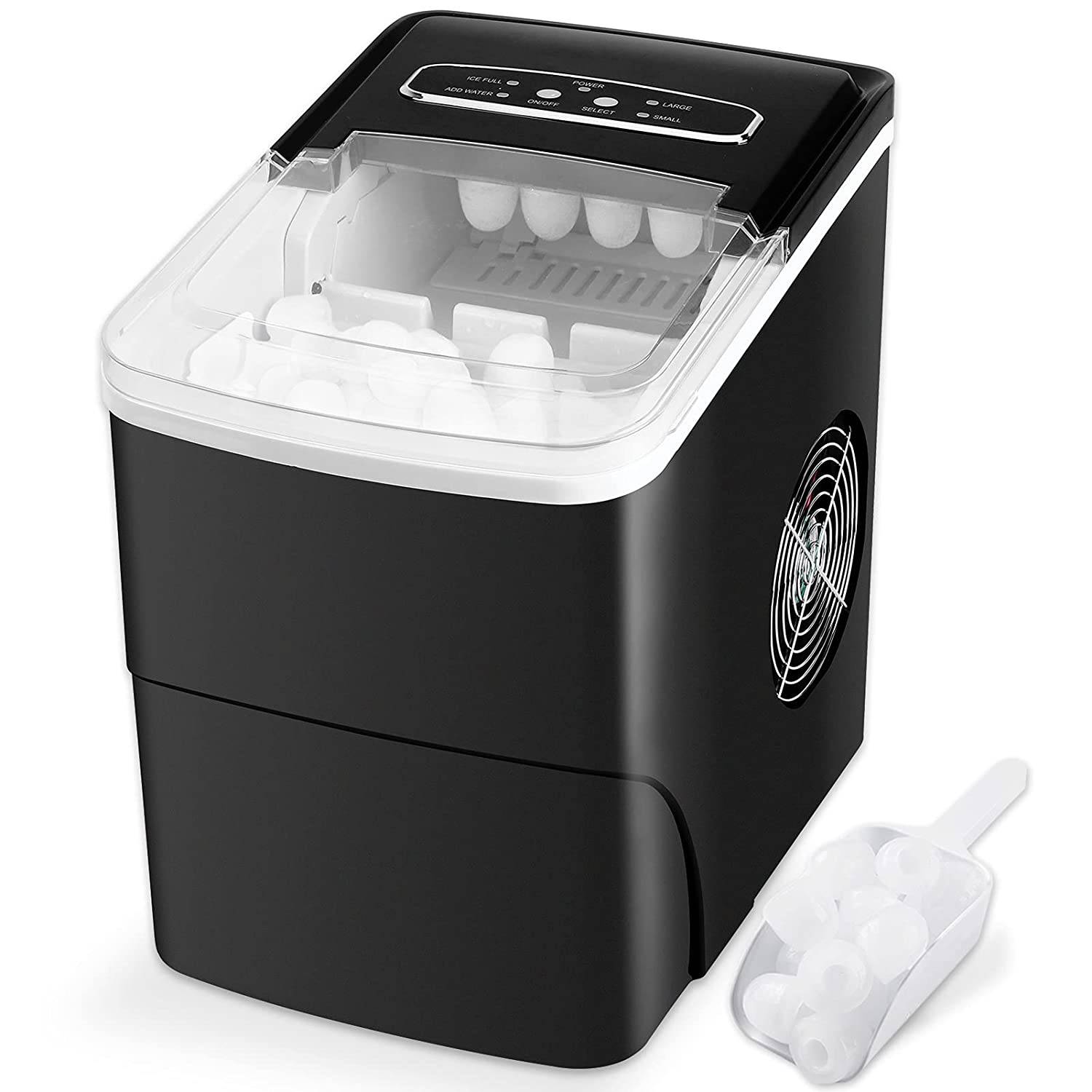 One-Key Operation, 33Lbs/24Hrs, Compact Ice Maker with Ice Scoop/Basket for  Home/Kitchen/Office/Bar - AliExpress