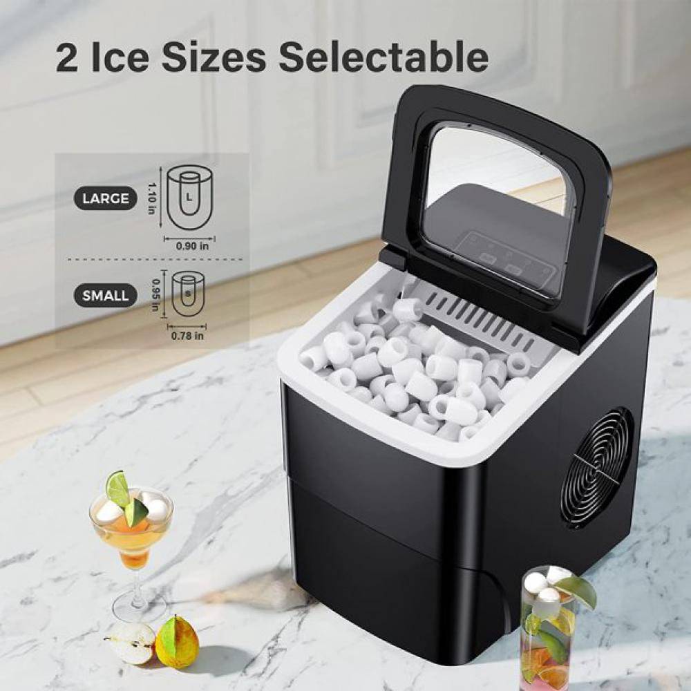 Nugget Ice Maker Countertop, Wamife Portable Ice Machine, Make 26