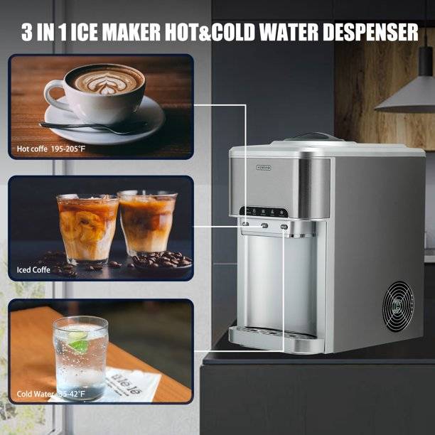 AICOOK Nugget Ice Maker For Countertop, Sonic Ice Maker Machine, Makes 26Lb  Pebble Ice Per Day, Crunchy Pellet Ice Maker With 5.3Lb Ice Bin And Scoop