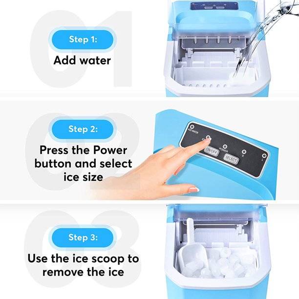 Igloo Igliceb26hnss 26-Pound Automatic Self-Cleaning Portable Countertop Ice Maker Machine with Handle, Stainless Steel