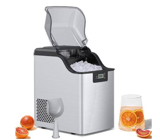 AICOOK Nugget Ice Maker For Countertop, Sonic Ice Maker Machine, Makes 26Lb Pebble  Ice Per Day, Crunchy Pellet Ice Maker With 5.3Lb Ice Bin And Scoop For Home  Office, Self-Cleaning