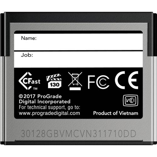 Used Prograde Digital 128GB CFast 2.0 Memory Card, 550MB/s Read