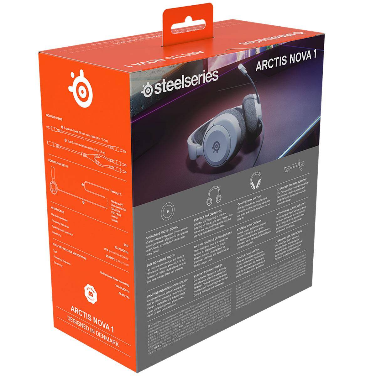 SteelSeries Arctis Nova 1 Wired Gaming Headset for PC, PS4