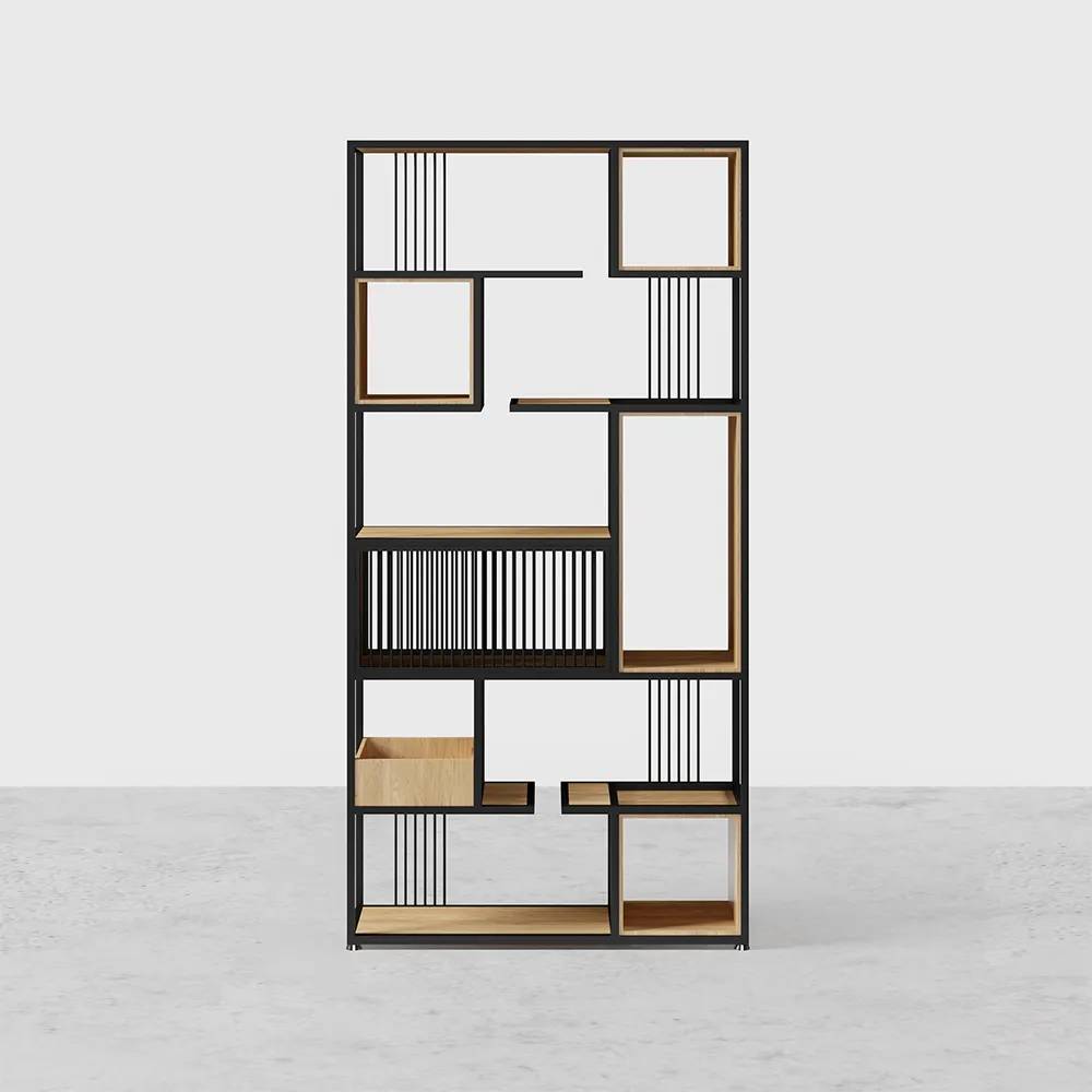 78 Modern Steel Etagere Bookshelf Display Shelving 6-Shelf in