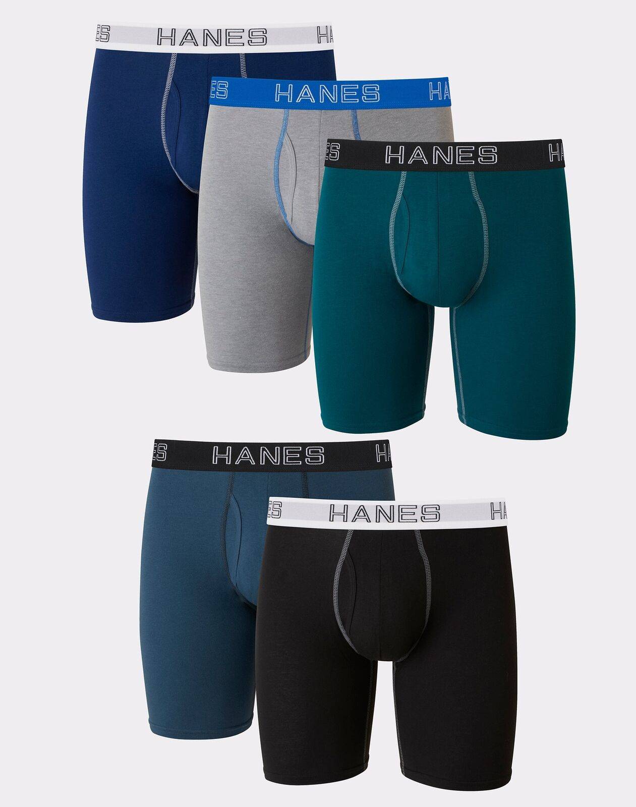 Hanes Boys Cool Comfort Lightweight Mesh Boxer Brief 6-Pack, XL, Assorted 