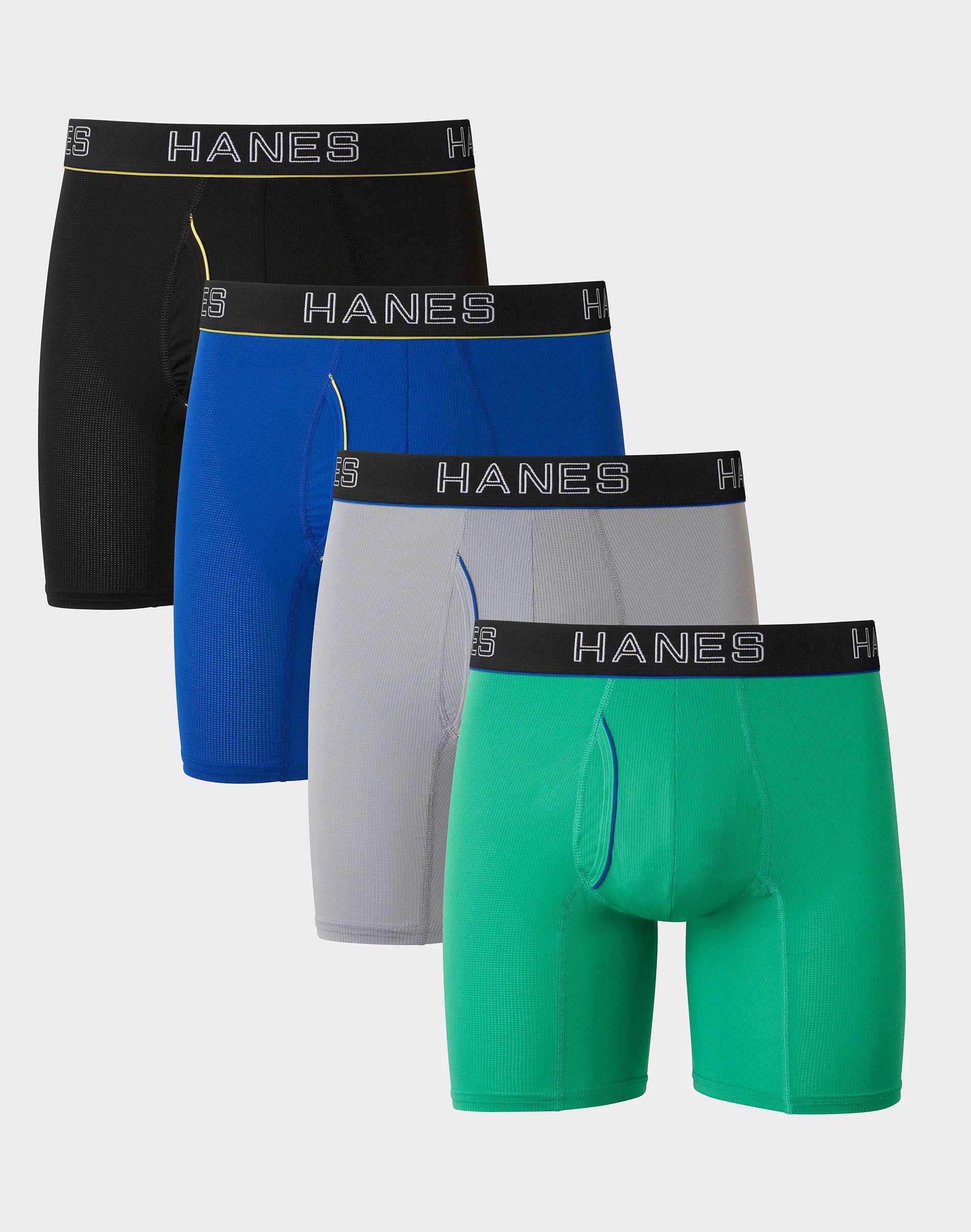 Hanes Men's 10-Pack Boxer Briefs ComfortFlex Waistband Soft Stretch  Assorted Multi-Color -L - Invastor