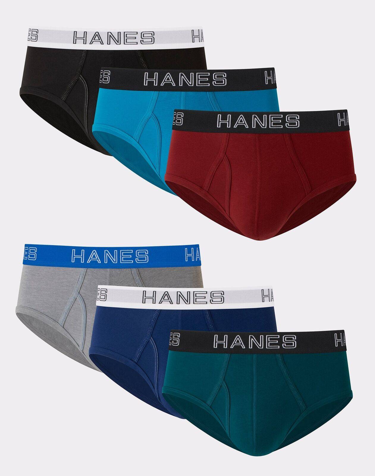 Ultimate Men's Stretch Brief 6-Pack Underwear Comfort Flex Assorted Colors  Multi-Color -S - Invastor