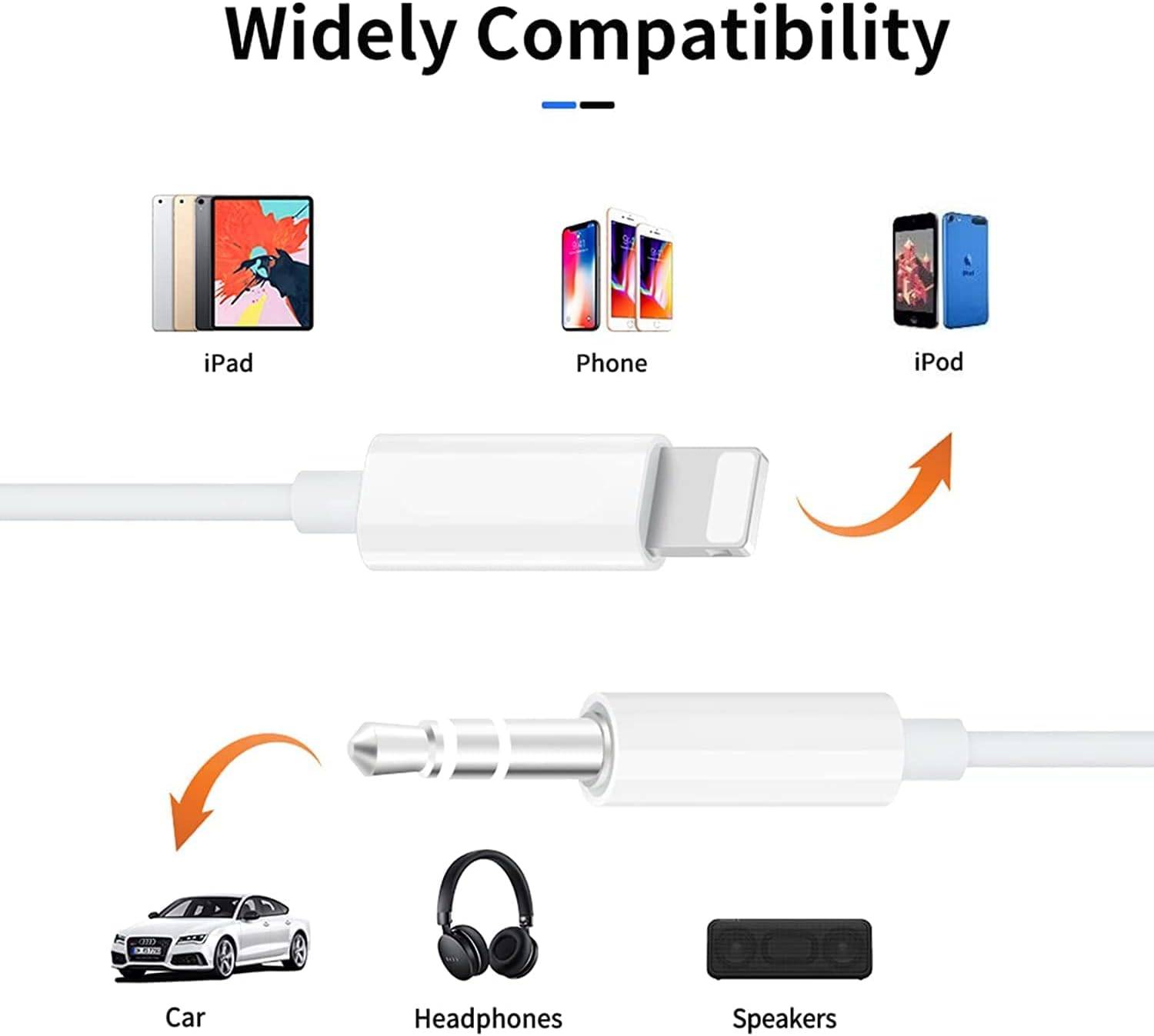 Syncwire Lightning to 3.5mm iPhone Aux Cord 3.3FT, [Apple MFI Certified]  Aux Cord for iPhone, Car Stereo, Compatible with iPhone 14/13/12/11 Pro