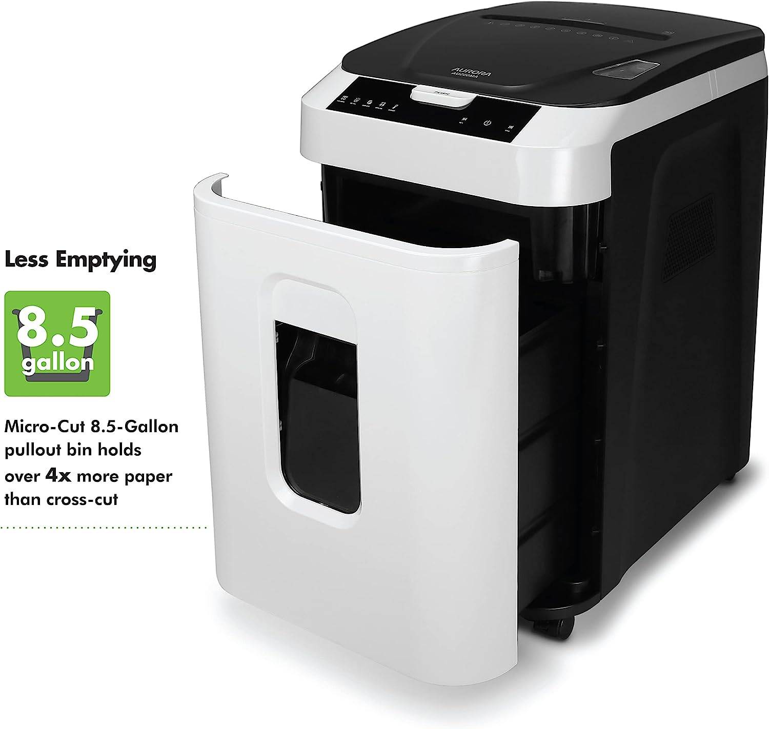Basics 200-Sheet Auto Feed Cross Cut Paper Shredder with Pullout Basket, Black - New
