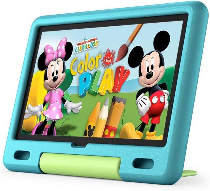 All-new  Fire HD 10 Kids Pro tablet- 2023, ages 6-12 | Bright 10.1  HD screen | Slim case for older kids, ad-free content, parental controls
