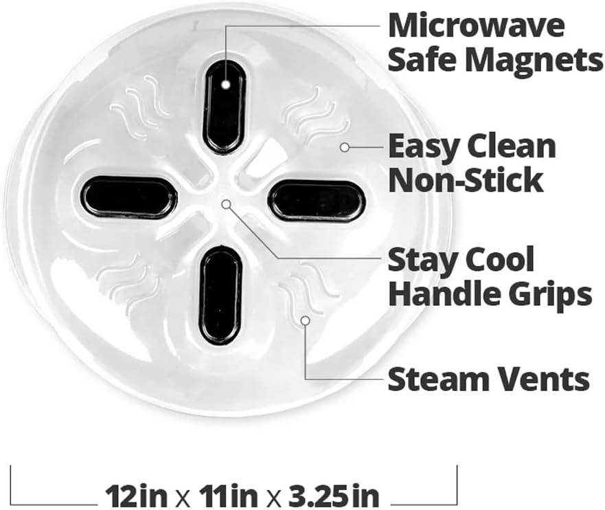 New Hover Cover 11 Magnetic Microwave Splatter Guard As Seen on