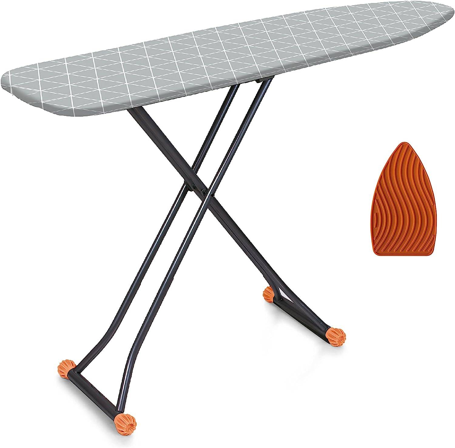 Happhom Ironing Board, Compact and Space Saver Patented Ironing Board with  Extra Thick Heavy Duty Padded Cover, Height Adjustable, Easy Storage with